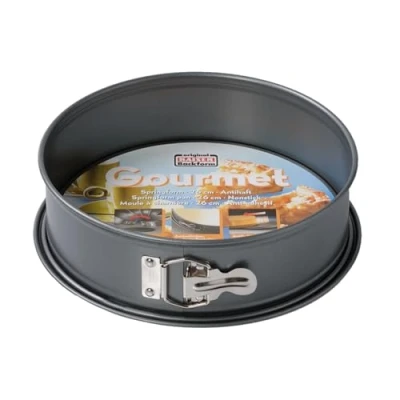 Imagen de ORIGINAL KAISER Gourmet Molde redondo con base plana (24 cm, a prueba de fugas, antiadherente, resistente al calor hasta 230 C), color gris