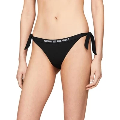 Imagen de Tommy Hilfiger Tonal LOGO SIDE TIE Braguita de bikini, Mujer, Talla: XL, Black