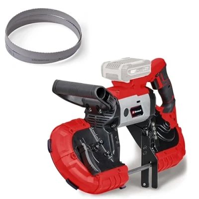 Imagen de Einhell sierra de banda con batería TE MB 18/127 Li Solo Power X Change (18 V, 115 mm altura corte, 127 anchura luz LED, incl. 2 bandas metal, sin batería)
