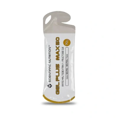 Imagen de Scientiffic Nutrition Gel Plus Max, Energético con Carbohidratos, Para Ciclismo y Running, un Ratio 1:0,8 de Maltodextrina Fructosa Absorviendo más Carbohidratos Sabor Neutro, 70g