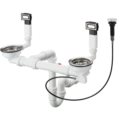 Imagen de hansgrohe 43932800 D15 11 Vaciador automático con rebosadero color acero