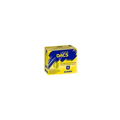 Imagen de Lapices cera dacs unicolor amarillo claro caja de 12 unidades