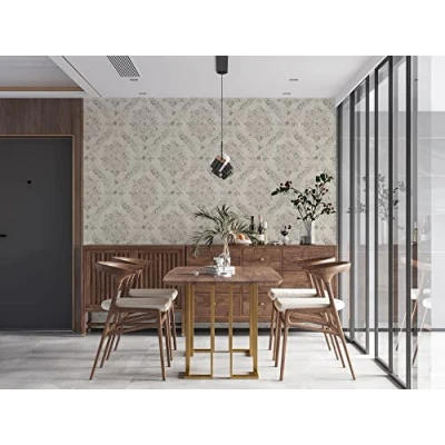 Imagen de Livingwalls My Home Spa 387072 Papel pintado (10,05 x 0,53 m), diseño barroco, color blanco