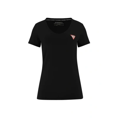 Imagen de Guess MINI Triangle TEE Camiseta básica, Mujer, Talla: XS, Jet black