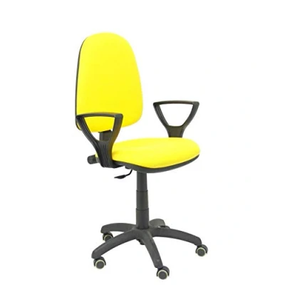 Imagen de Piqueras y Crespo Silla Ayna Bali Amarillo Brazos fijos Ruedas de parqué