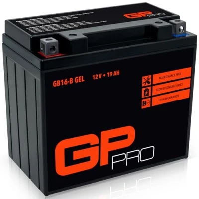 Imagen de GP PRO GB16 B 12V 17Ah GEL Batería de arranque (compatible con YB16 / 51912) (Sin necesidad mantenimiento/Sellado) Moto Acumulador para p. ej. Harley Davidson