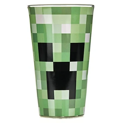 Imagen de Vaso de Vidrio Minecraft Creeper Oficial para Bebidas Frías 400ml