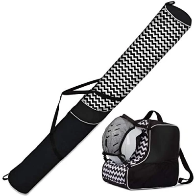 Imagen de Ferocity Juego de funda y bolsa para botas esquí 1 par bastones esquí, casco con malla extraíble Zig Zag red [053]