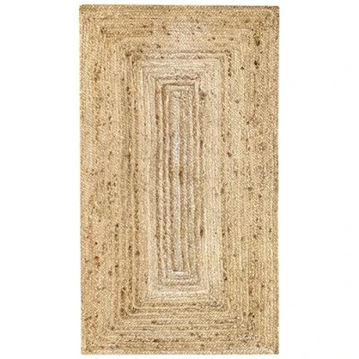 Imagen de Hamid Alfombra Yute Alhambra Color Natural 100% Fibra de Yute, Trenzado a Mano, Alfombras Salón, Comedor, Dormitorio, Pasillos, (80x150cm)