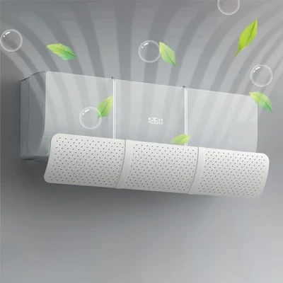 Imagen de Deflector Aire acondicionado, de Viento Acondicionado retráctil Salida del, Anti soplado Directo (Blanco)