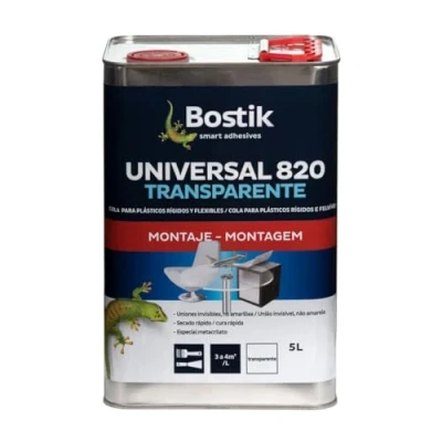 Imagen de Bostik, Universal 820, Adhesivo Transparente, Bote de 5 L, Transparente