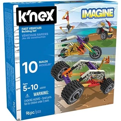 Imagen de K&#039;Nex Imagine 45510 10 Model Beginner Fun Fast Vehicles Building Set, Construction Toys for Sensory Play, 96 Piece Stem Learning Kit, Educational Suitable Girls and Boys Aged 5 +