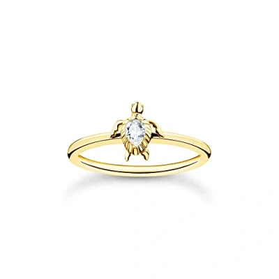 Imagen de Thomas Sabo anillo tortuga plata bañada en oro TR2401 414 14 54