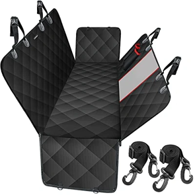 Imagen de Favoto Funda Perros Coche, Cubierta de Asiento para Mascota Impermeable y Resistente, Protector Coche con Ventana Malla Visible Cremallera Universal SUV, Camión, Viaje, 137x147cm