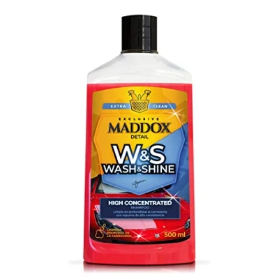 Imagen de Maddox Detail Wash &amp; Shine 500ml Champú Coche con Cera Carnauba Jabón en Formato Foam Cleaner Espuma Limpiadora Limpia, Desengrasa y Protege Abrillantador Profesional