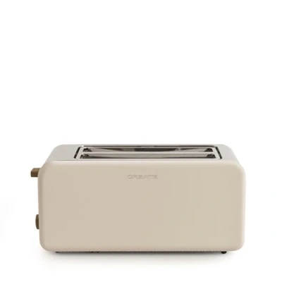 Imagen de CREATE/TOAST RETRO XL/Tostadora Arena / 6 Niveles de potencia, bandeja recogemigas, termostato, descongelación, recalentar, 2 ranuras rebanadas anchas, 1500W