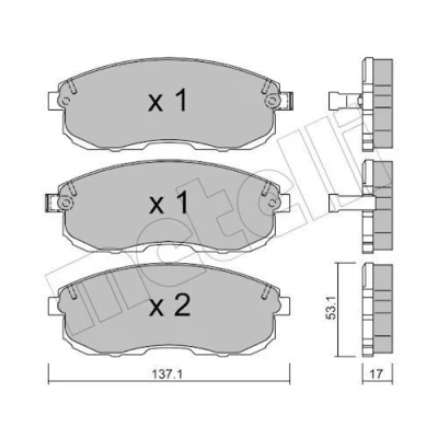 Imagen de Juego de pastillas METELLI 22 0404 0