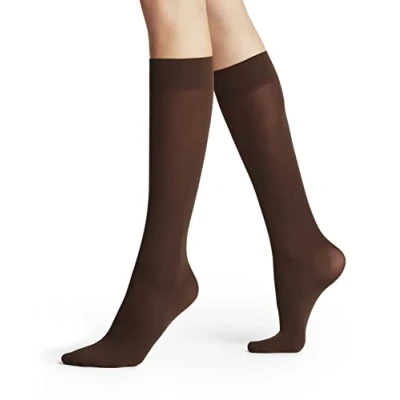 Imagen de FALKE Pure Matt 50 DEN W KH semiopaco unicolor 1 par, Calcetines largos Mujer, Marrón (Brenda 5179) nuevo ecológico, 39 42