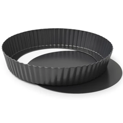 Imagen de MGE Molde Quiche Desmontable de Tarta con Base Profundo para y Tartaletas, Tarte Tatin, Pie Pan Horno Rizado 28 cm