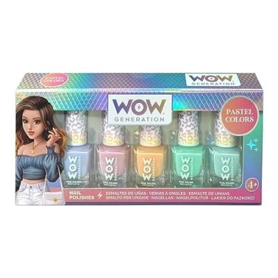 Imagen de Kids Euroswan Esmalte DE UÑAS Pack 5 Botes Colores Pastel Wow Generation, Multicolor (WOW00018)
