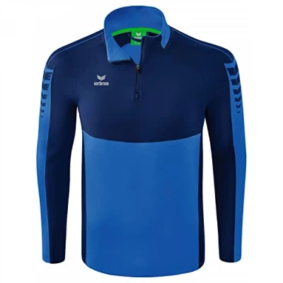 Imagen de ERIMA Six Wings Top de Entrenamiento con Media Cremallera, Unisex Adulto, Azul (New Royal/New Navy), L