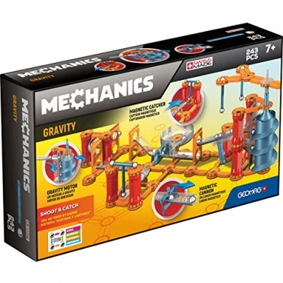 Imagen de GEOMAG Mechanics Gravity Shoot &amp; Catch 243 Piezas Juego de Construcción para Niños a Partir 7 Años Bloques Magneticos 3D Stem Montessori Hecho en Suiza