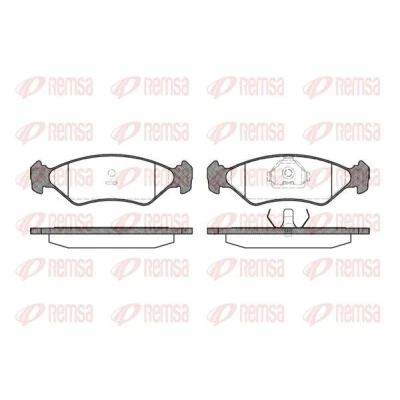 Imagen de REMSA 0285.10 Juego de pastillas freno Eje delantero con lámina adhesiva accesorios, muelle FORD: KA Hatchback, FIESTA 3, 4