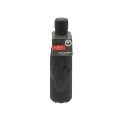 Imagen de Athletic Club Botella de agua acero, Bidón, Cantimplora, Cierre Hermético, 550 ml, Color negro, Producto Oficial (CyP Brands)