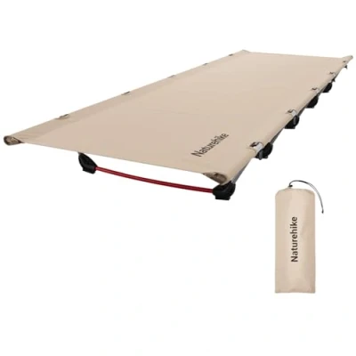 Imagen de Naturehike Cama Plegable Compacta de Camping Portátil Ultraligera Fuerte y Resistente.Cómoda para Adultos Niños.Acampar,Colchón Aire,Viajes,Oficina,soporta hasta 150 kg.
