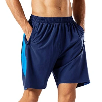 Imagen de HMIYA Pantalones Cortos Deportivos para Hombre Transpirable Secado Rapido Running Fitness Gym(Armada 3XL)