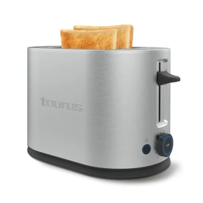 Imagen de Taurus Tostadora Mytoast II Legend 900W 2 Ranuras 7 Niveles de Tostado Funciones Descongelar, Recalentar y Cancelar Acero Inoxidable Bandeja Recogemigas Elevación Extra