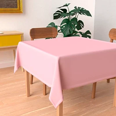 Imagen de Soleil d&#039;ocre, Mantel cuadrado antimanchas 180x180 cm ALIX rosa