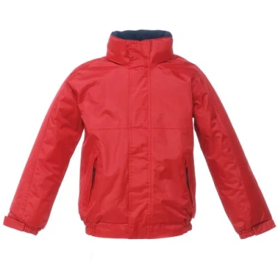 Imagen de Regatta Kids Dover Waterproof Fleece Lined Jacket with Safety Reflective Piping Jackets Insulated, Unisex niños, Classic Red/Navy, 34&quot;