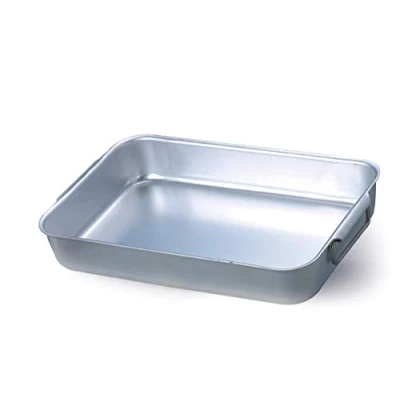 Imagen de Ollas Agnelli Tostador Rectangular Mayor a Pesados Esquinas Redonda con 2 manijas Enlace Multi sin Remaches, Aluminio, Plata, 36x26x8 cm