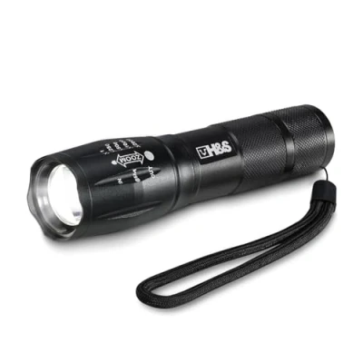 Imagen de H&amp;S Linterna Tactica Potente LED CREE T6 Linternas Impermeables de Alta Potencia Militar con 5 Modos Brillo 3 Pilas AAA Incluidas