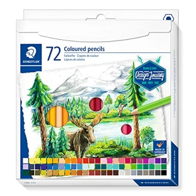 Imagen de STAEDTLER 146C C72 DESIGN JOURNEY lápices de colores con mina blanda, alta pigmentación, forma hexagonal clásica, Estuche cartón 72 en intensos, multicolor