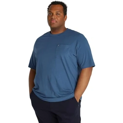 Imagen de Tommy Hilfiger Pocket TEE Camiseta básica, Hombre, Talla: XXL, Aegean sea