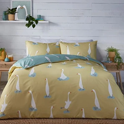 Imagen de Fusion Puddles The Duck Juego de Funda nórdica Reversible Tamaño Cama Doble en Amarillo