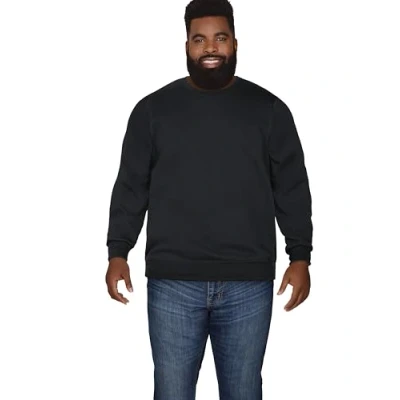 Imagen de Fruit of the Loom Eversoft Fleece Crewneck Sweatshirts, Moisture Wicking &amp; Breathable, Sizes S 4x Sudadera, Negro, XXL Grande para Hombre