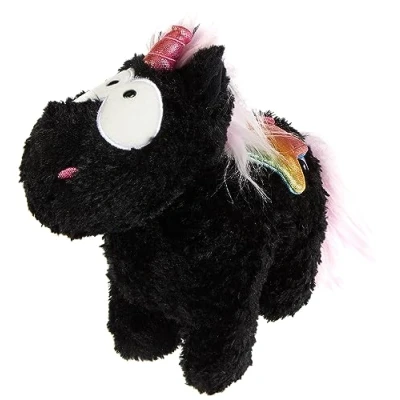Imagen de NICI Unicorn tierno Yin 22 cm Juguetes de Criaturas místicas, niños, bebés y Amantes los Animales Peluche, Unicornios esponjosos para abrazar Jugar, Color Negro Multicolor, (47376)