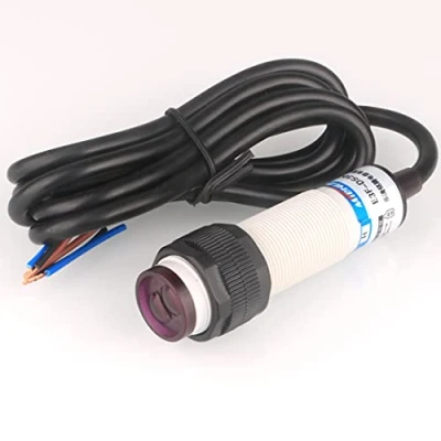 Imagen de GUUZI 10cm 6 36VDC M18 Sensor de Interruptor Fotoeléctrico Difuso Proximidad Optico Tres Líneas NPN NO (Normalmente Abierto) E3F DS10C4