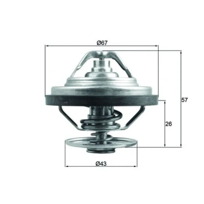Imagen de MAHLE ORIGINAL TX 158 87 Termostato, refrigerante con junta MAN: TGA