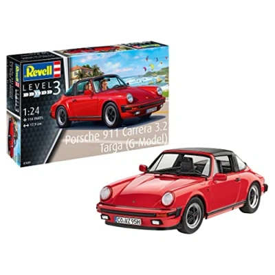Imagen de Revell 07689 Porsche 911 Carrera 3.2 Targa (Modelo G) Escala 1:24 Kit de modelo plástico sin construir/sin pintar
