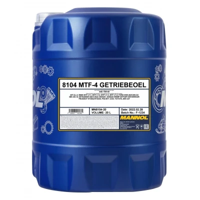 Imagen de MANNOL MTF 4 Getroebeoel MN8104 20 Aceite de transmisión 75W 80