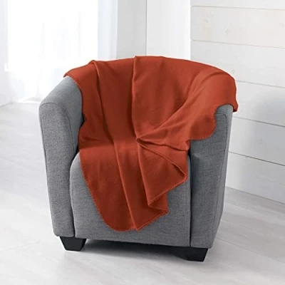Imagen de Douceur d&#039;Intérieur suavidad Interior Milou Plaid, Terracota, 125 x 150 CM