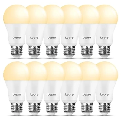 Imagen de Lepro Bombilla LED E27, Lámpara de 13.5 W y 1521 lúmenes, E27 Luz Blanca Cálida 2700 K, Reemplaza 100 W, Ahorro Energía Haz 200, No Regulable, Paquete 12