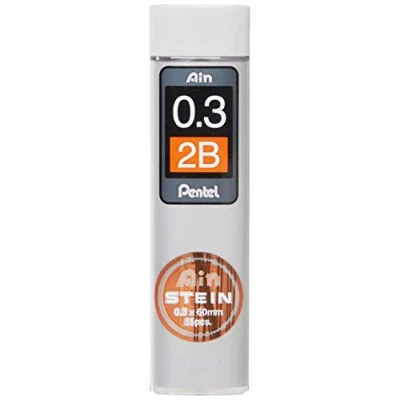 Imagen de Pentel Ain Stein Mecánico Recarga Cables 0.3mm 2B 1 Tubo de 15