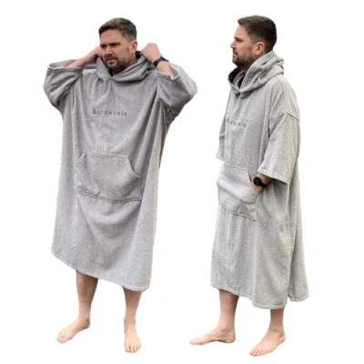 Imagen de Stravaig Poncho de Toalla para Adultos: Bata fácil Cambiar Nadar, Surfear, Nadar salvajemente, Playa (SM)