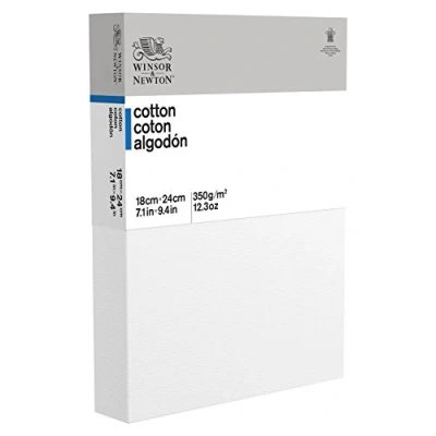 Imagen de Winsor &amp; Newton Lienzo de algodón, Blanco, 18 x 24 45 cm