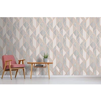 Imagen de Superfresco Easy Papel pintado geométrico Milán oro rosa